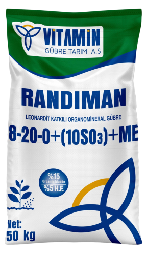 RANDIMAN 8-20-0-10SO3+0,1Zn+15.O.M+5 H.F